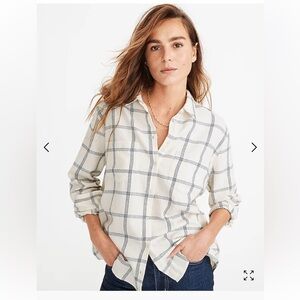Madewell Flannel Sunday Shirt in Windowpane